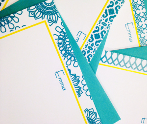 assorted aqua notes