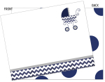 chevron navy linen stroller front and back