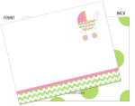 chevron pink linen stroller front and back