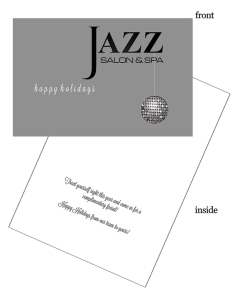 company logo custom holiday card with sequin ornament