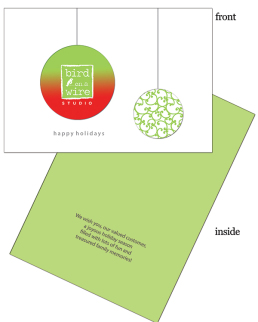 Company logo custom designed holiday cards