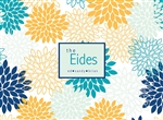 Mums (Navy Blue & Gold) Glass Cutting Board