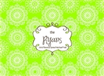 Whimsical Flowers (Green) Cutting Board