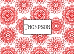 Whimsical Flowers (Red & White) Cutting Board