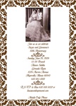 Damask Border (Brown) Photo Anniversary Invitation