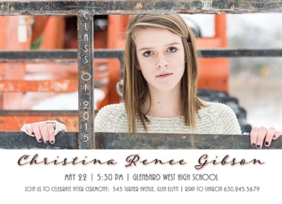 Graduation Photo Announcement/Invitation - Script