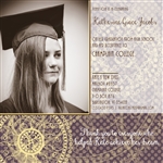 Graduation Announcement - Shabby Chic Sepia