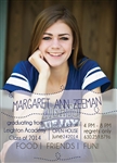 Graduation Announcement/Invitation - Whimsical Font (Full Photo)