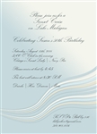 Flowing Stripes Invitation for adult birthday party or cocktail party.