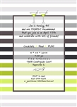 Stripes With Apple Martinis Invitation