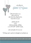 Geometric Pattern Hearts (Gray/Blue) Bridal Shower Invitation