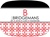 Red, white & black clover melamine personalized platter