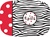 Zebra Print and Polka Dots (Red) Platter