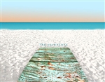 Boardwalk & Beach with Name Note Card