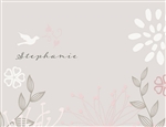 Bird & Blooms Personalized Note Card